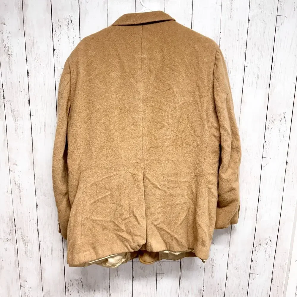 Vtg Camel Hair Norm Thompson Jacket Men Chest 44